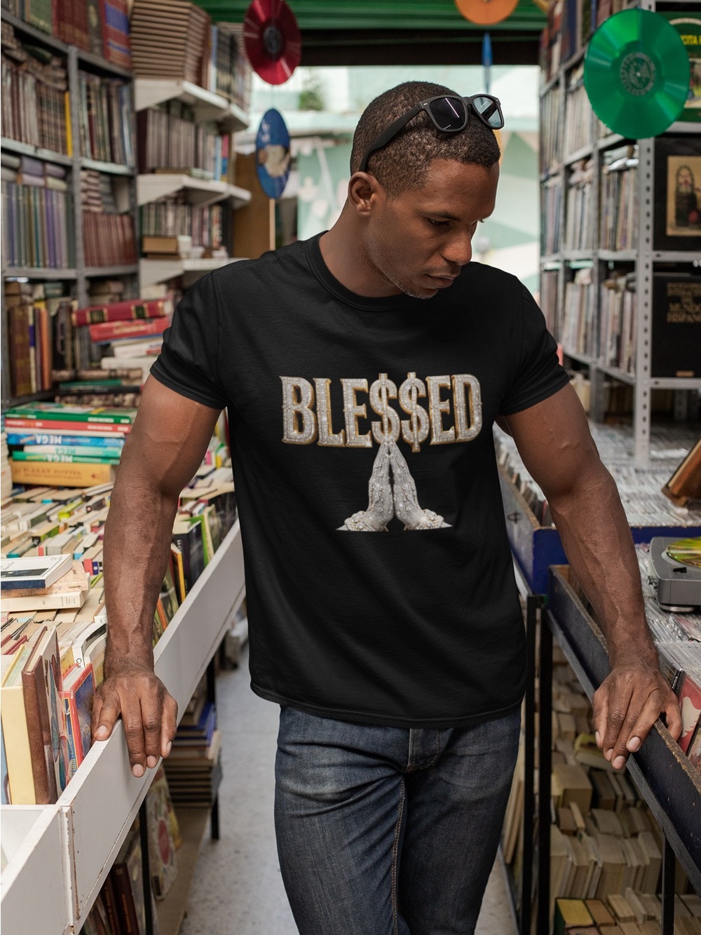 BLINGED OUT BLE$$ED T-SHIRT - Picture 7 of 15